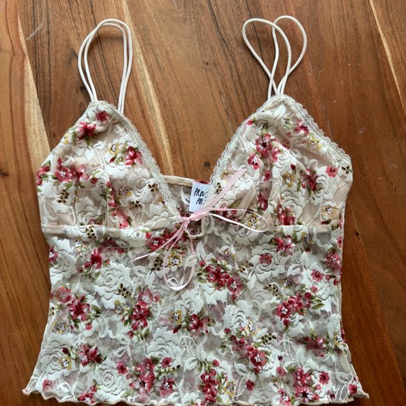 Princess Polly Tops - Princess Polly Lacy Floral Tank